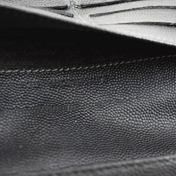 CARTIER "Love": Black, Leather & "Screw" Hardware Logo Long Wallet (pv) - Picture 9 of 9